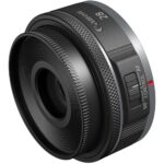 Canon RF 28mm lens with manual focus control, ideal for mirrorless cameras and photography enthusiasts.