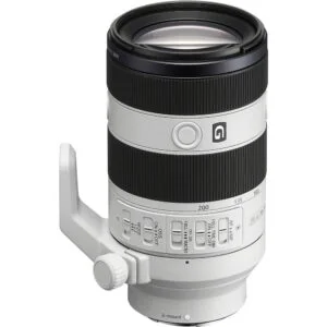 Sony E mount telephoto zoom lens for professional photography.