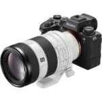 Sony mirrorless camera with telephoto lens, available at Camix UK.