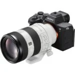 Sony mirrorless camera with telephoto lens, available at Camix UK.