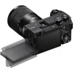 Sony mirrorless camera with tilting screen and lens, available at Camix UK.