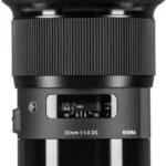 Sigma 20mm f/1.4 DG lens for professional photography, available at Camix camera shop UK.
