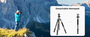 K&F Concept Carbon Fiber Professional Photography Tripod with 36mm Metal Ball Head Max Load 16KG Max Height 172cm for Indoor Outdoor