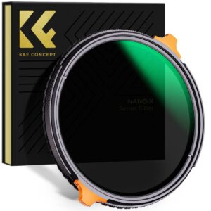 K&F 37mm Variable ND Filter ND2-ND400 (9 Stop) Lens Filter Waterproof Scratch Resistant Nano-X Series