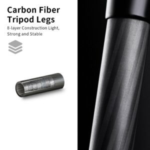 K&F Concept Professional Carbon Fiber Tripod with Monopod & Ball Head Max Load 15kg - Max Height 1.7m