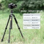 K&F Concept Carbon Fiber Professional Photography Tripod with 36mm Metal Ball Head Max Load 16KG Max Height 172cm for Indoor Outdoor - Image 2