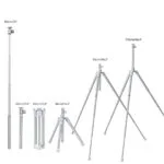 K&F Concept camera tripods in various sizes for photography equipment.