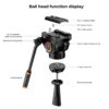 K&F Concept Aluminium Video Camcorder Camera Tripod Max Load 8KG - Max Height 1.8m