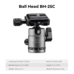 K&F Concept Lightweight Aluminium Travel Tripod Super Portable 8KG Max Load 168cm Max Height - Image 5