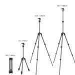 K&F Concept Lightweight Aluminium Travel Tripod Super Portable 8KG Max Load 168cm Max Height - Image 6