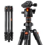 K&F Concept camera tripod with adjustable ball head, ideal for photography gear setup.
