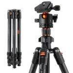 K&F Concept camera tripod with adjustable ball head, ideal for photography gear setup.