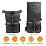 K&F Concept waterproof camera bags in two sizes, ideal for photographers in the UK.