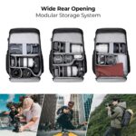 Camera bags with modular storage for lenses and accessories, ideal for photographers.