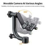 K&F Concept Gimbal Tripod Head 360 Degree Panoramic with Arca-Type QR - Image 5