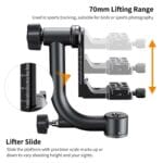 K&F Concept Gimbal Tripod Head 360 Degree Panoramic with Arca-Type QR - Image 6
