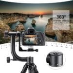 K&F Concept Gimbal Tripod Head 360 Degree Panoramic with Arca-Type QR - Image 7