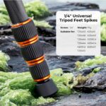 K&F Concept Universal Anti-Slip Rubber Monopod Tripod Legs Feet Replacement Parts 3 PCS - Image 2