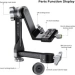 K&F Concept camera gimbal with adjustable knobs and quick release plate.