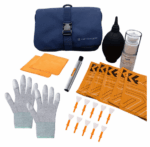 K&F Concept camera cleaning kit with gloves, cloths, and tools.