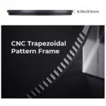 CNC trapezoidal pattern frame for camera accessories, 0.13in thickness.