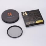 K&F Concept camera lens filter with packaging on display.