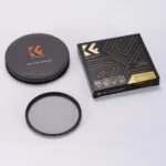 K&F Concept camera lens filter with packaging on display.