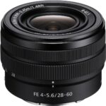 Sony FE 28-60mm f/4-5.6 lens for mirrorless cameras, compact and versatile.