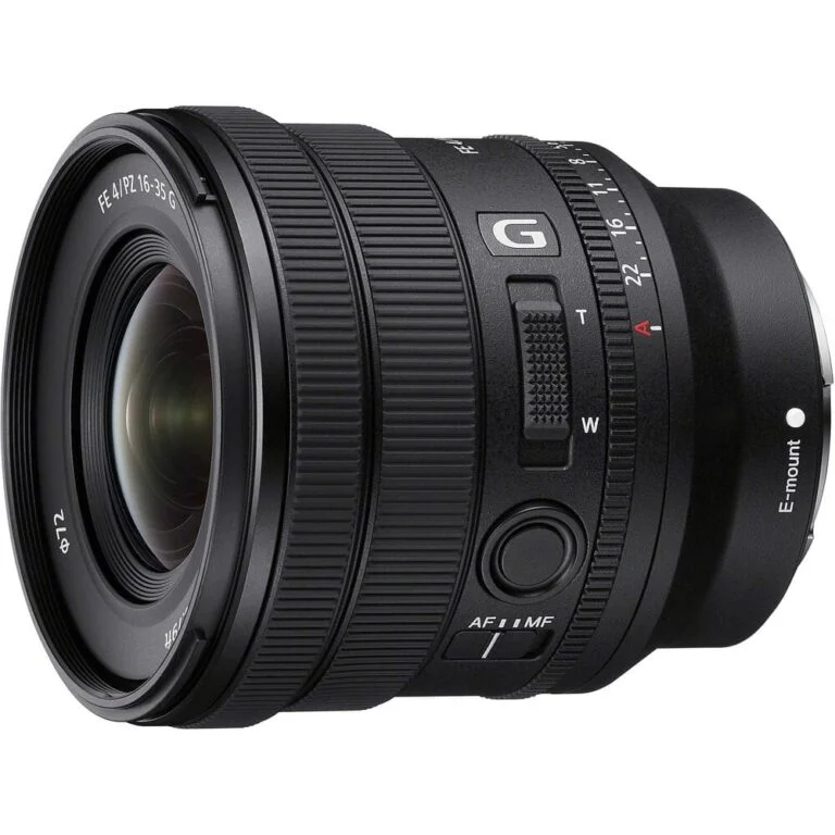 Sony FE 16-35mm f/4 G lens for mirrorless cameras, available at Camix UK.