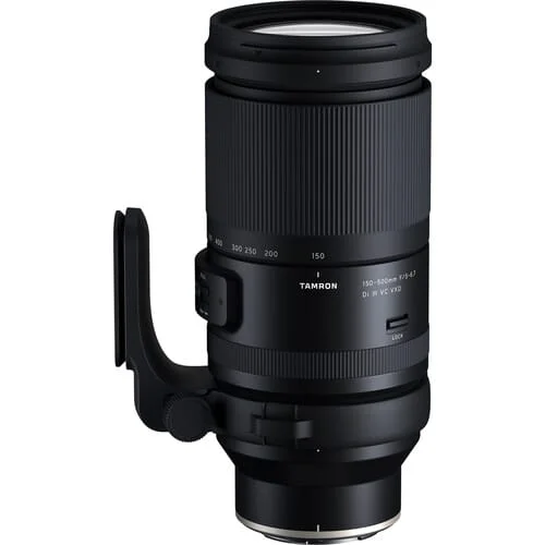Tamron 150-500mm telephoto zoom lens for DSLR and mirrorless cameras.