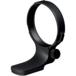 Camera lens tripod mount ring for stability and support.