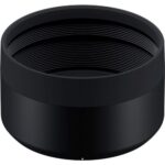 Black camera lens hood for professional photography equipment