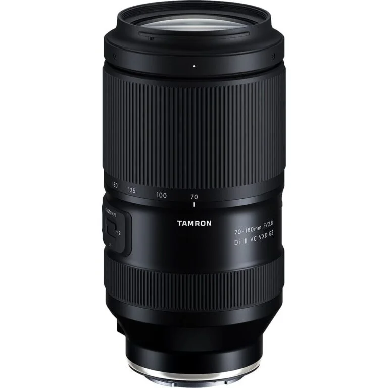 Tamron 70-180mm f/2.8 Di III VXD G2 lens for Sony E mount cameras.
