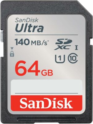 SanDisk 64GB Ultra SDXC Card 140 MB/s UHS-I Class 10 U1