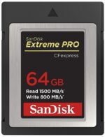SanDisk Extreme PRO 64GB CFexpress card for high-speed photography and video.