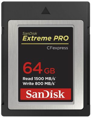 SanDisk 64GB CFexpress Card Type B Extreme PRO, 1500MB/s Read, 800MB/s Write