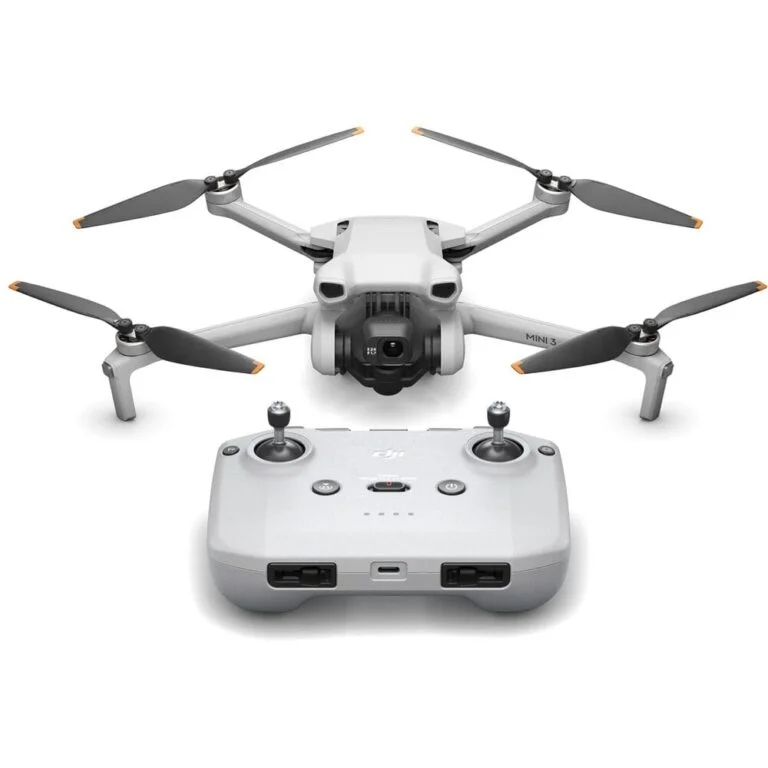 DJI drone with remote control, ideal for aerial photography and videography.