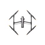 Top view of a DJI drone with extended propellers, available at Camix camera shop UK.