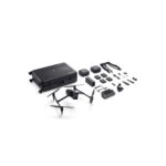Complete DJI drone kit with accessories including case, batteries, and propellers.