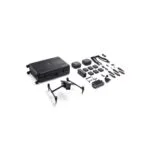 DJI drone with accessories including batteries, propellers, and carrying case.