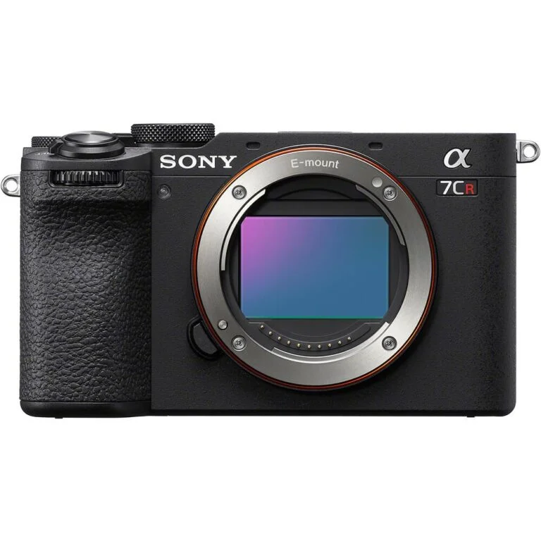Sony mirrorless camera body with E-mount, ideal for professional photography.