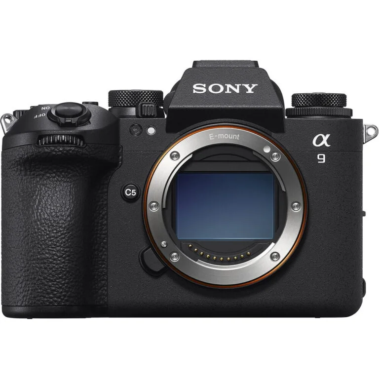 Sony mirrorless camera body with E-mount, ideal for professional photography.