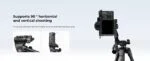 Camera on tripod with 90-degree shooting support, ideal for photography gear enthusiasts.