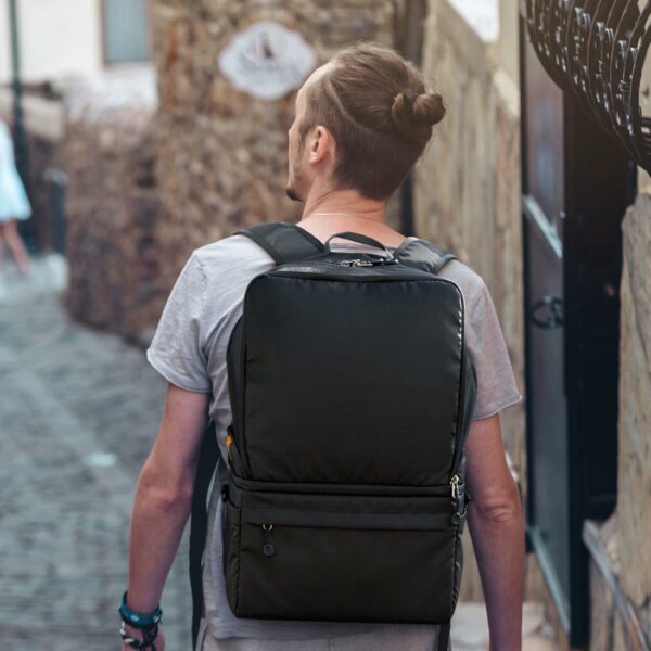 K&F Concept 2 Camera Bag in 1 Way 22L Camera Backpack & Shoulder Bag for Photographers Business Trip