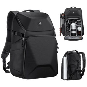 K&F Concept Camera Backpack 20L Large 15.6 Waterproof Camera Bag with Front HardShell