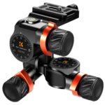 K&F Concept 3-Way Geared Head Astrophotography Tripod Head Aluminium 1/4" 360° Rotation
