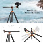 K&F Concept Lightweight Travel Tripod 2.4m 10kg Load with Detachable Monopod & Extension Arm - Image 7