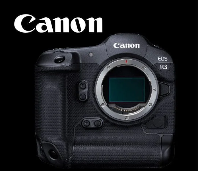 Canon EOS R3 camera body, professional mirrorless camera in UK camera shop.