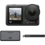 DJI Action 4 camera with accessories, ideal for capturing outdoor adventures.