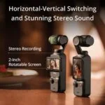 DJI camera with rotatable screen and stereo recording on display at Camix camera shop UK.